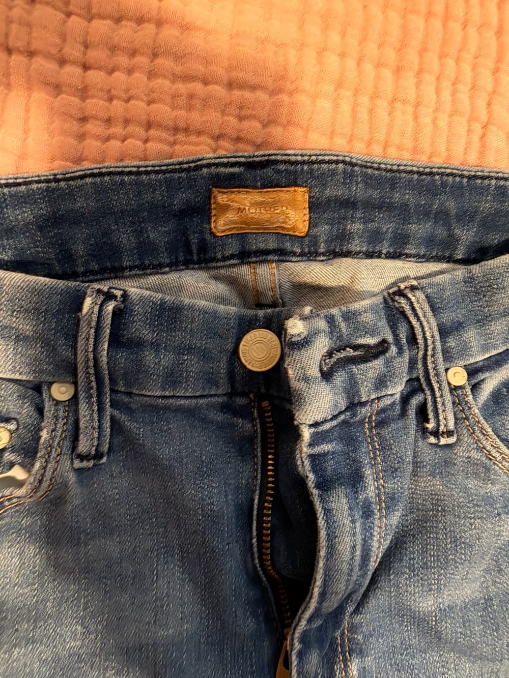 MOTHER High-Rise Blue Jeans